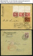 LETTLAND 1923-1940, Interessante Partie Von 45 Belegen Mit Verschiedenen Frankaturen, Dabei 9 Einschreibbriefe Und Ein E - Latvia