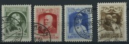 LIECHTENSTEIN 90-93 O, 1929, Regierungsantritt, Prachtsatz, Mi. 170.- - Autres & Non Classés