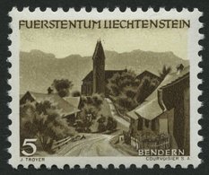 LIECHTENSTEIN 284II **, 1949, 4 Rp. Bendern Mit Abart 2 Farbpunkte Rechts Vom Kirchturm, Pracht, Mi. 190.- - Altri & Non Classificati