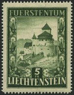 LIECHTENSTEIN 309 **, 1952, 5 Fr. Vaduz, Pracht, Mi. 250.- - Otros & Sin Clasificación