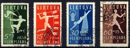 LITAUEN 417-20 O, 1938, Nationale Sportspiele, üblich Gezähnter Prachtsatz, Mi. 60.- - Litouwen