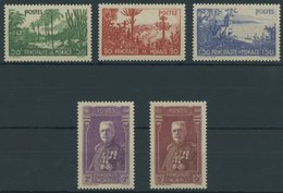 MONACO 138-42 **, 1937, Gartenanlagen, Falzrest, Prachtsatz - Sonstige & Ohne Zuordnung