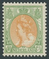 NIEDERLANDE 97 **, 1920, 40 C. Grün/orange, Pracht, Mi. 120.- - Sonstige & Ohne Zuordnung