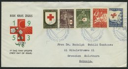 NIEDERLANDE 615-19 BRIEF, 1953, Rotes Kreuz Auf FDC In Die Schweiz, Pracht, Mi. 60.- - Sonstige & Ohne Zuordnung