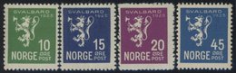 NORWEGEN 116-19 **, 1925, Svalbard, Prachtsatz, Mi. 95.- - Otros & Sin Clasificación