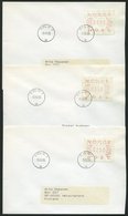 NORWEGEN A 2.2d S6 BRIEF, Automatenmarken: 1986, 250, 350 Und 400 Ø Rotlila, Breite Ziffern, Je Auf FDC, Pracht, Mi. 54. - Autres & Non Classés