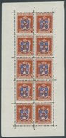 SAN MARINO 333KB **, 1945, 25 L. Wappen Im Kleinbogen (10), Pracht, Mi. 200.- - Altri & Non Classificati