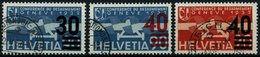 SCHWEIZ BUNDESPOST 291-93,310 O, 1936/7, Flugpostmarken, 4 Pachtwerte, Mi. 67.- - 1843-1852 Correos Federales Y Cantonales