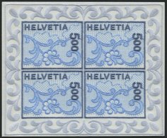 SCHWEIZ BUNDESPOST 1726KB **, 2000, 5 Fr. Galler Stickerei Im Kleinbogen, Pracht, Mi. 220.- - 1843-1852 Federal & Cantonal Stamps
