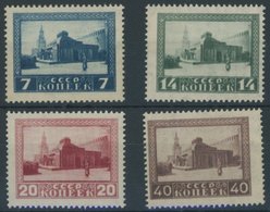 SOWJETUNION 292-95A **, 1925, Lenin-Mausoleum, Gezähnt L 131/2, Postfrischer Prachtsatz, Mi. 100.- - Usati
