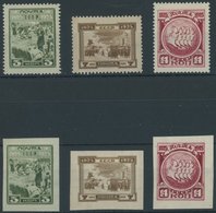 SOWJETUNION 305-07A/B *, 1925, Dekabristenaufstand, Gezähnt Und Ungezähnt, Falzrest, 2 Prachtsätze - Usati