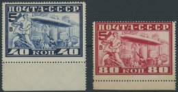 SOWJETUNION 390/1A **, 1930, Graf Zeppelin, Gezähnt A, Pracht, Mi. 200.- - Gebraucht