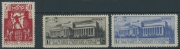 SOWJETUNION 421-23 *, 1932, Hilfsorganisation Und 1. Allunions-Briefmarkenausstellung, Falzrest, 3 Prachtwerte - Usati