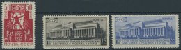 SOWJETUNION 421-23 *, 1932, Hilfsorganisation Und 1. Allunions-Briefmarkenausstellung, Falzrest, 3 Prachtwerte - Usados