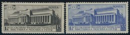 SOWJETUNION 422/3A *, 1932, 1. Allunions Briefmarkenausstellung, Gezähnt L 121/2, Falzrest, Pracht - Usati