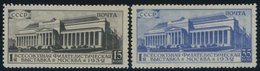 SOWJETUNION 422/3A *, 1932, 1. Allunions Briefmarkenausstellung, Gezähnt L 121/2, Falzrest, Pracht - Oblitérés