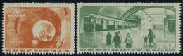 SOWJETUNION 509,512Y **, 1935, 5 Und 20 K. Moskauer U-Bahn, Wz. Liegend, 2 Prachtwerte, Mi. 500.- - Gebruikt