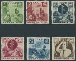 SOWJETUNION 542-47 **, 1936, Pioniere Helfen Der Post, Postfrischer Prachtsatz (6 Werte) - Used Stamps