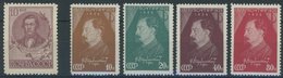 SOWJETUNION 548C,566-69A **, 1936/7, 10 K. Dobroljubow, Gezähnt L 14, Dserschinskij, Gezähnt L 121/2, Postfrisch, 5 Prac - Gebraucht