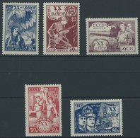 SOWJETUNION 652-56 **, 1938, Jugendverband Komsomol, Postfrischer Prachtsatz, Mi. 180.- - Used Stamps