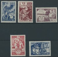 SOWJETUNION 652-56 **, 1938, Jugendverband Komsomol, Postfrischer Prachtsatz, Mi. 180.- - Usati