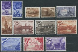 SOWJETUNION 1119-24,31-36 **, 1947, 3 Postfrische Prachtsätze, Mi. 60.- - Used Stamps