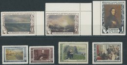 SOWJETUNION 1522-26,1544/5 **, 1950/1, 3 Postfrische Prachtsätze, übliche Gummierung, Mi. 60.- - Used Stamps