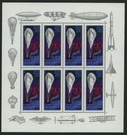 SOWJETUNION 5293KB **, 1983, 20 K. Stratosphärenflug CCCP 1 Im Kleinbogen (8), Leichte Haftspuren, Mi. 150.- - Used Stamps