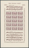 TSCHECHOSLOWAKEI 330/1x (*), 1934, Hymnenblockpaar, Kartonpapier, Beide Schmuckbogen Und Geschenkheft, Pracht, Mi. 950.- - Sonstige & Ohne Zuordnung