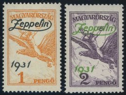 UNGARN 478/9 **, 1931, Graf Zeppelin, Pracht, Mi. 200.- - Otros & Sin Clasificación