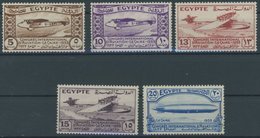 ÄGYPTEN 186-90 *, 1933, Internationaler Luftfahrtkongress, Falzreste, Pracht - Sonstige & Ohne Zuordnung