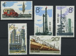 CHINA - VOLKSREPUBLIK 827-31 **, 1964, Erdölindustrie, Normale Zähnung, Pachtsatz, Mi. 700.- - Autres & Non Classés