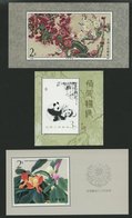 CHINA - VOLKSREPUBLIK Bl. 34/5,37/8 **, 1985, Block Mei-Blumen, Panda, Blumen Und Bronzeskulptur, 4 Prachtblocks, Mi. 10 - Other & Unclassified