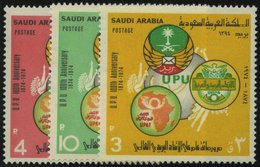 SAUDI-ARABIEN 554-56 **, 1974, Weltpostverein, Prachtsatz, Mi. 190.- - Arabia Saudita