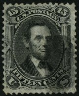 USA 22WVIIt O, Scott 98, 1861, 15 C. Lincoln, Waffeleinpressung Type VII, üblich Gezähnt Pracht, $ 275.- - Otros & Sin Clasificación