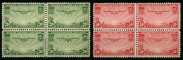 USA 400/1 VB **, Scott C21/2, 1937, Manila-Hongkong In Viererblocks, Prachtsatz, $ 90.- - Altri & Non Classificati