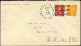 FELDPOST 1929, K1 U.S. MARINE CORPS PORT AU PRINCE Auf Feld-Luftpostbrief Aus Haiti, Pracht - Used Stamps