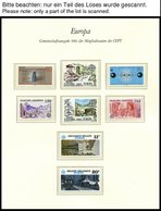 EUROPA UNION **, 1983, Werke Des Menschlichen Geistes, Kompletter Jahrgang Mit Kleinbogensatz Guernsey Und Jersey, Prach - Collezioni