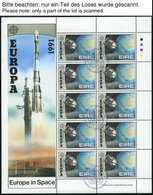 EUROPA UNION KB O, 1991, Weltraumfahrt, 11 Verschiedene Kleinbogensätze, U.a. Mit Irland, Pracht, Mi. 520.- - Collezioni