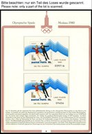 SPORT **,Brief , Olympische Spiele Moskau 1980 Im Borek Spezialalbum, Mit Kleinbogen, Markenheftchen Und Ungezähnten Blo - Other & Unclassified