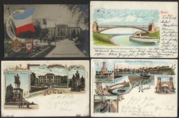 ALTE POSTKARTEN - DEUTSCH KIEL, Sammlung Von 200 Verschiedenen Ansichtskarten In 2 Briefalben, Mit Seltenen Lithographie - Sonstige & Ohne Zuordnung