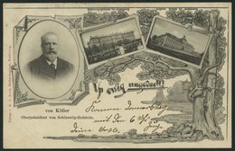 DEUTSCHLAND ETC. SCHLESWIG, Up Ewig Ungedeelt, Lithokarte Von 1899, Von Schlewig Nach Hoyer - Autres & Non Classés