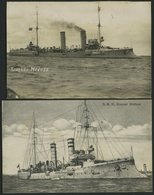 ALTE POSTKARTEN - SCHIFFE KAISERL. MARINE S.M. Kl. Kreuzer Medusa, 2 Ungebrauchte Karten - Krieg