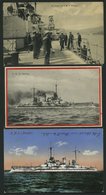 MSP VON 1914 - 1918 S.M.S. Nassau, 3 Verschiedene Gebrauchte Ansichtskarten, Pracht - Warships