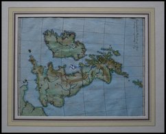 Grossbritannien Und Irland, Blindkarte, Kolorierter Kupferstich Von Güssefeld, Weimar 1803 - Sonstige & Ohne Zuordnung