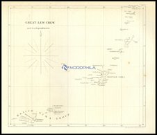 LEW CHEW: Groß Lew Chew Und Seine Dependenzen (Great Lew Chew And Its Dependencies), Karte Der Inseln, Lithographie Aus  - Autres & Non Classés