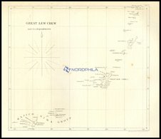 LEW CHEW: Groß Lew Chew Und Seine Dependenzen (Great Lew Chew And Its Dependencies), Karte Der Inseln, Lithographie Aus  - Sonstige & Ohne Zuordnung