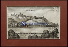 AMÖNEBURG, Gesamtansicht, Kupferstich Von Merian Um 1645 - Lithografieën