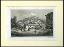 BADEN, Teilansicht, Stahlstich Von Schönfeld/v. H. Wallis, 1840 - Lithografieën