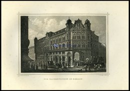 BERLIN: Die Kaiserpassage Mit Personenstaffage Im Vordergrund, Stahlstich Von Rohbock/Riegel Um 1850 - Litografia